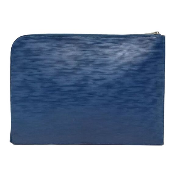 LOUIS VUITTON Epi Pochette Jules GM Clutch Bag Blue - Picture 1 of 16